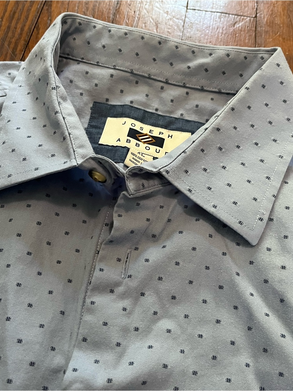 Joseph Abboud Men’s Light Blue Patterned Cotton Shirt